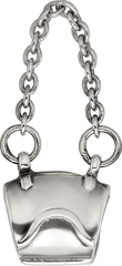 Sterling Silver 925 Handbag Themed Bead with Antiqued Finish