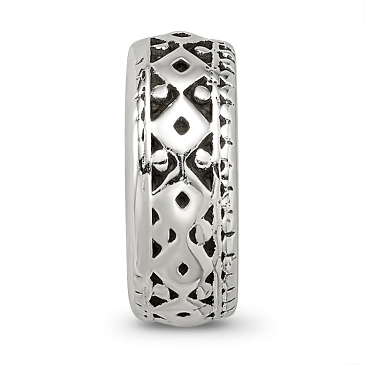 Sterling Silver Reflections Antiqued Bali Gripper Bead