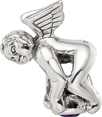 Sophia Jewelers Sterling Silver February Birthstone Bead with Purple CZ Stone