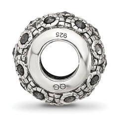Sterling Silver Reflections Antiqued Marcasite Bead