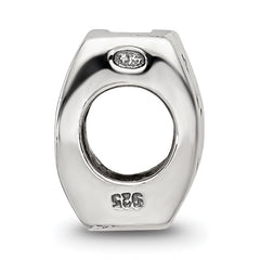 Sterling Silver 925 Taurus Zodiac Bead with Antiqued Finish Solid Design