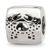 Sterling Silver Reflections Cancer Zodiac Antiqued Bead