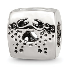 Sterling Silver Reflections Cancer Zodiac Antiqued Bead