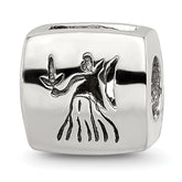 Sterling Silver Reflections Virgo Zodiac Antiqued Bead