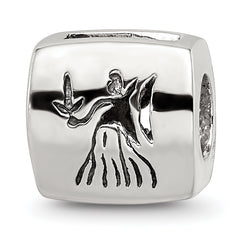 Sterling Silver Reflections Virgo Zodiac Antiqued Bead