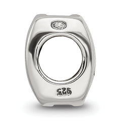 Sterling Silver 925 Libra Zodiac Bead with Antiqued Finish