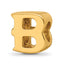 Sterling Silver Gold-plated Reflections Letter B Bead