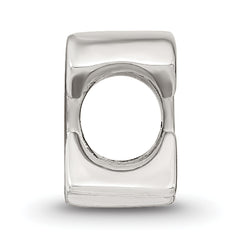 Sterling Silver 925 Polished Letter C Bead Elegant Solid Design