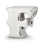 Sterling Silver Reflections Letter F Bead