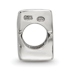 Sterling Silver 925 Polished Letter G Bead Solid Elegance by Sophia Jewelers