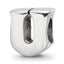 Sterling Silver Reflections Letter U Bead