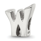 Sterling Silver Reflections Letter W Bead