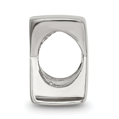 Sterling Silver 925 Letter X Bead with Polished Solid Finish