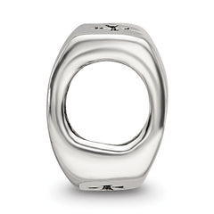 Sterling Silver 925 Maltese Cross Bead with Polished Finish, Casted Solid Design