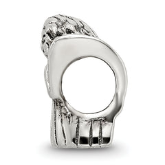 Sterling Silver 925 Praying Angel Bead with Antiqued Finish Solid