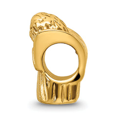 Sterling Silver 925 Gold-Plated Praying Angel Bead with Polished Finish