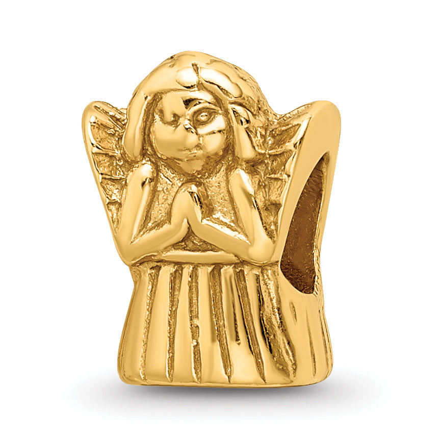 Sterling Silver Gold-plated Reflections Praying Angel Bead