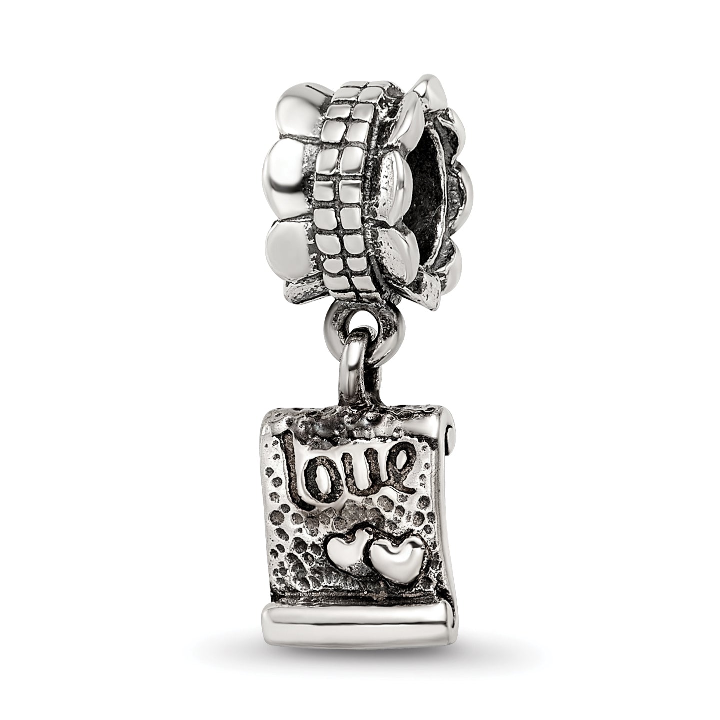 Sterling Silver Reflections Love Note Dangle Bead