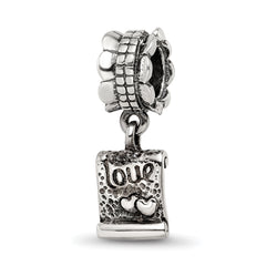 Sterling Silver Reflections Love Note Dangle Bead