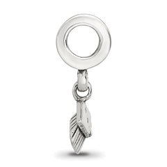 Sterling Silver 925 Dangle Bead with Antiqued Graduation Cap Design