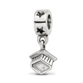 Sterling Silver Reflections Graduation Cap Dangle Bead