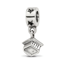 Sterling Silver Reflections Graduation Cap Dangle Bead