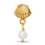 Sterling Silver GP Reflections Shell FW Cultured Pearl Dangle Bead