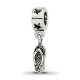 Sterling Silver Reflections Flip Flop Dangle Bead