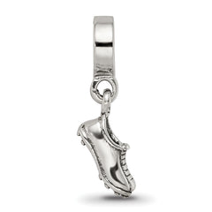 Sterling Silver 925 Sports Shoe Dangle Bead with Antiqued Finish