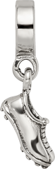 Sterling Silver 925 Sports Shoe Dangle Bead with Antiqued Finish