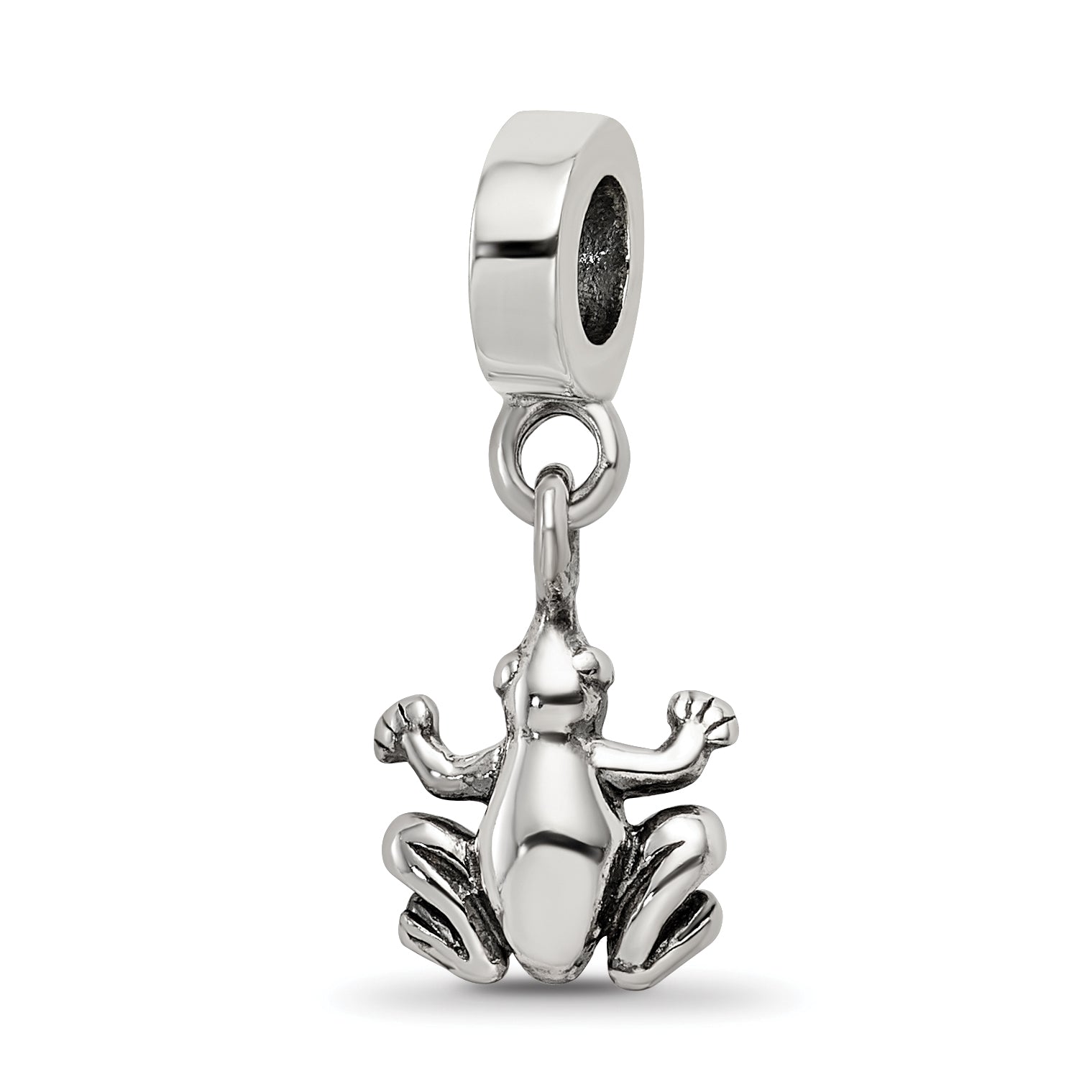 Sterling Silver Reflections Frog Dangle Bead