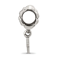 Sterling Silver 925 Antiqued Cross Dangle Bead Elegant and Solid Design