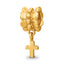 Sterling Silver Gold-plated Reflections Cross Dangle Bead