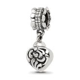 Sterling Silver Reflections Heart Ash Dangle Bead