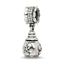 Sterling Silver Reflections Floral Ash Dangle Bead