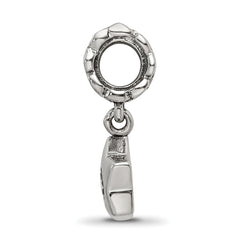 Sterling Silver 925 CZ Star Dangle Bead with Antiqued Finish Elegant Design