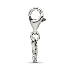 Sterling Silver 925 Antiqued Butterfly Dangle Bead Solid Casted Design