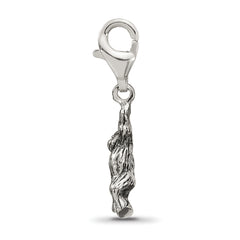 Sterling Silver 925 Antiqued Dangle Monkey Bead Charm