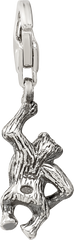 Sterling Silver 925 Antiqued Dangle Monkey Bead Charm