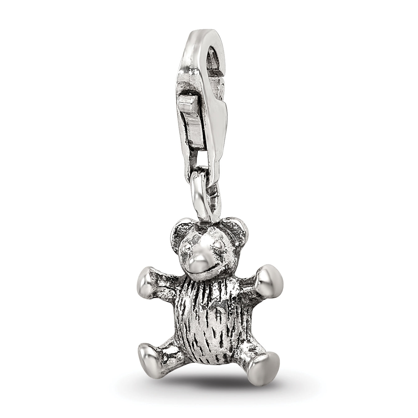 Sterling Silver Reflections Teddy Bear Click-on for Bead