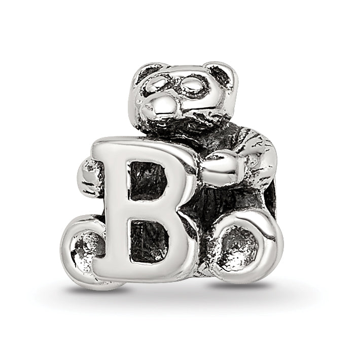 Sterling Silver Reflections Kids Letter B Bead