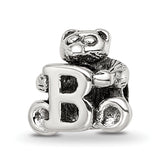 Sterling Silver Reflections Kids Letter B Bead