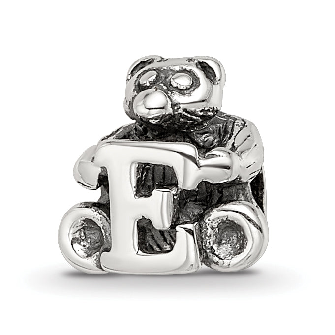 Sterling Silver Reflections Kids Letter E Bead