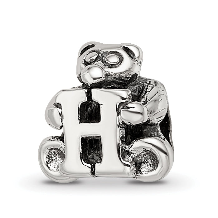 Sterling Silver Reflections Kids Letter H Bead