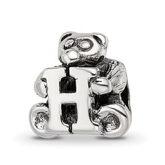 Sterling Silver Reflections Kids Letter H Bead