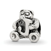 Sterling Silver Reflections Kids Letter J Bead