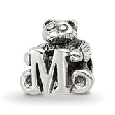 Sterling Silver Reflections Kids Letter M Bead