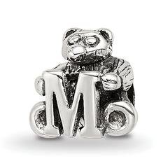 Sterling Silver Reflections Kids Letter M Bead