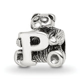 Sterling Silver Reflections Kids Letter P Bead