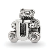 Sterling Silver Reflections Kids Letter U Bead